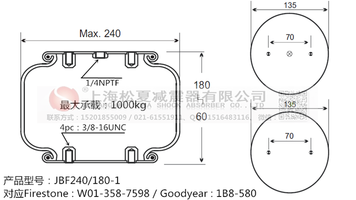 JBF240-180-1橡膠<a href='http://rsms457.com/' target='_blank'><u>空氣彈簧</u></a>